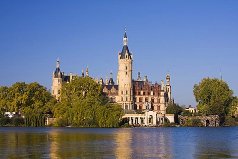 Schwerin Castle, Schwerin, Mecklenburg-Western Pomerania, Germany, Europe