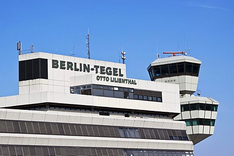 Berlin Tegel Otto Lilienthal Airport, main building, tower, Berlin, Germany, Europe