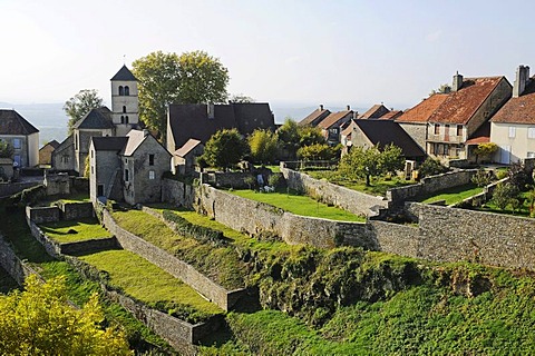 Village, community, Chateau-Chalon, Department of Jura, Franche-Comte, France, Europe, PublicGround