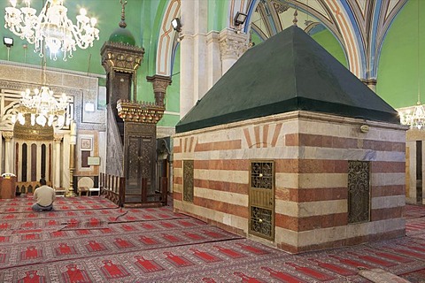 The Machpela, the shrine that marks the burial place of Rebecca, Isaac's wife, Hebron, West Bank, Palestine, Western Asia