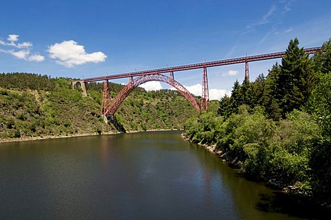 Viaduc of Garabit, Garabit viaduct, Cantal, Auvergne, France, Europe