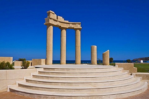 Open air stage, Sentido Apollo Blue Hotel in Faliraki, Rhodes, Greece, Europe