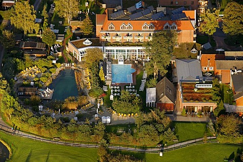 Aerial view, Jammertal Golf and Spa-Resort Datteln, Oer-Erkenschwick, Ruhr Area, North Rhine-Westphalia, Germany, Europe