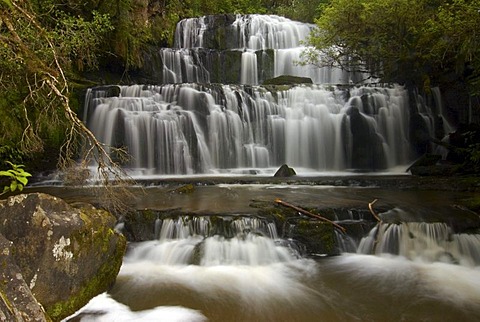 Purakaunui Falls, Catlins, Southland, South Island of New Zealand