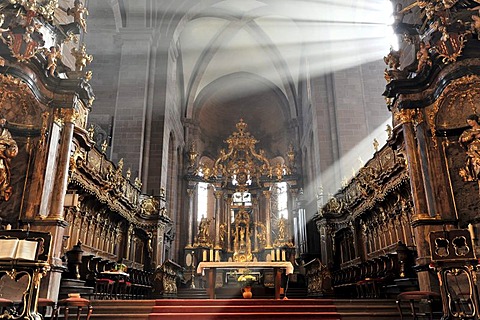 High altar by Johann Balthasar Neumann, Worms Cathedral, Cathedral of St Peter, built between 1130 and 1181, Worms, Rhineland-Palatinate, Germany, Europe