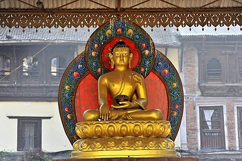 Buddha statue, Durbar Square of Patan, Lalitpur, Kathmandu, Kathmandu Valley, Nepal, Asia