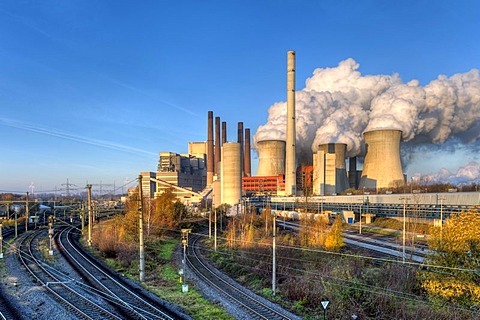 Braunkohlekraftwerk Neurath, lignite-fired power plant, Grevenbroich, North Rhine-Westphalia, Germany, Europe