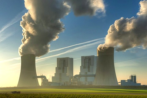 BOA Braunkohlekraftwerk Neurath, lignite-fired power plant, Grevenbroich, North Rhine-Westphalia, Germany, Europe