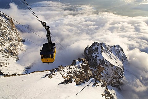 Gondola of the Dachstein cableway, Dachstein, Ramsau, Styria, Austria, Europe