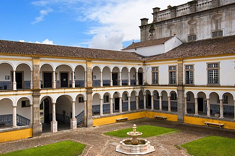 Evora Jesuit University, courtyard, Alentejo, Portugal, Europe, Unesco World Heritage Site