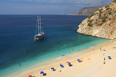 Kaputas beach at Kalkan, south coast, Turkey