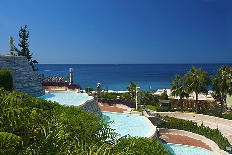 Swimming pool of the Lykia World Village Hotel in Oeluedeniz near Fethiye, Turkish Aegean Coast, Turkey