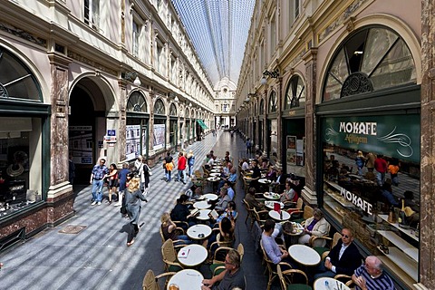 Galeries Royales St. Hubert, St. Hubert Galleries, Galerie de la Reine, Ilot Sacre, Brussels, Belgium, Benelux, Europe