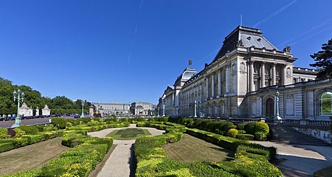 The Royal Palace, Koninklijk Paleis, Palais Royal, in the centre of the Belgian capital, Brussels, Brabant, Belgium, Europe