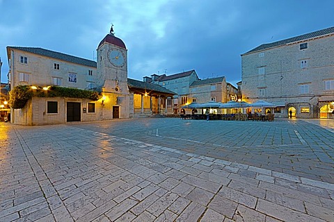 Romanesque Church of St. John the Baptist, Cathedral Square, historic town centre, UNESCO World Heritage Site, Trogir, Split region, Central Dalmatia, Dalmatia, Adriatic coast, Croatia, Europe, PublicGround