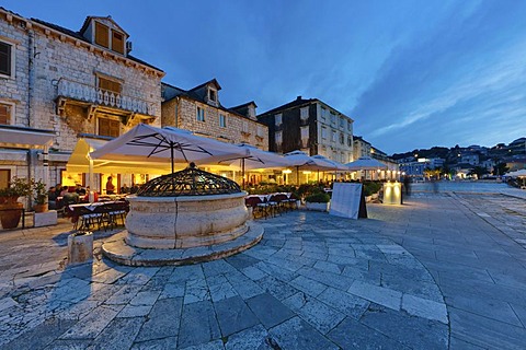 Trg Svetog Stjepana, St. Stephen's square, Hvar, Hvar Island, central Dalmatia, Dalmatia, Adriatic coast, Croatia, Europe, PublicGround