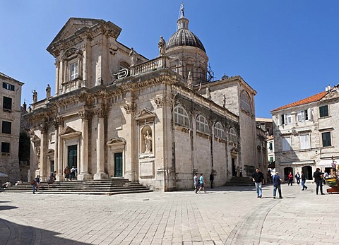 Church of Saint Blaise, old town of Dubrovnik, UNESCO World Heritage Site, central Dalmatia, Dalmatia, Adriatic coast, Croatia, Europe, PublicGround