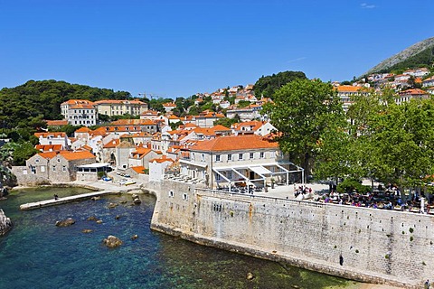 View of Dubrovnik, UNESCO World Heritage Site, central Dalmatia, Dalmatia, Adriatic coast, Croatia, Europe, PublicGround