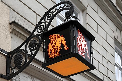 Guest house sign of the "Alter Simple", Tuerkenstrasse 57, Munich, Bavaria, Germany, Europe