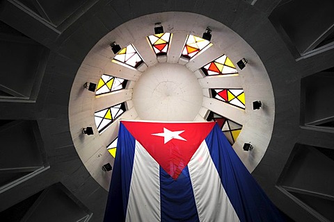 Dome with the national flag, Coppelia ice cream parlour, Parque Coppelia, La Rampa, city centre of Havana, Habana Vedado, Cuba, Greater Antilles, Caribbean, Central America, America