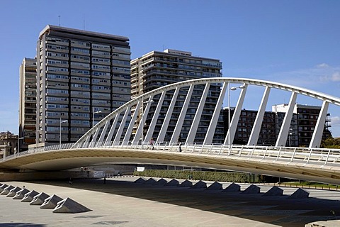 Puente de Calatrava bridge, La Peineta, Valencia, Spain, Europe