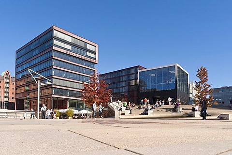 Modern residential and office buildings in Hamburg's HafenCity, Hamburg, Germany, Europe