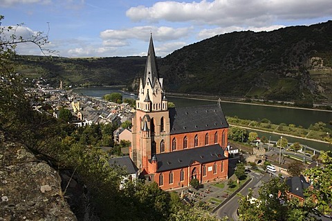 Liebfrauenkirche, Church of Our Lady, Oberwesel, Upper Middle Rhine Valley, UNESCO World Heritage Site, Rhineland-Palatinate, Germany, Europe