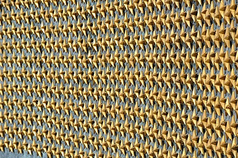 Memorial Wall "The Price of Freedom" with 4048 stars in honour of U.S. soldiers, National World War II Memorial, WWII Memorial or Second World War Memorial, Washington DC, District of Columbia, United States of America, PublicGround