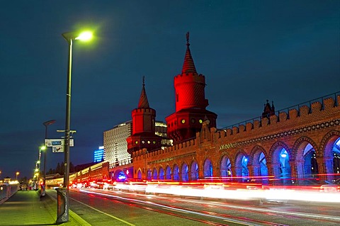 Oberbaumbruecke bridge, Festival of Lights, Kreuzberg district, Berlin, Germany, Europe