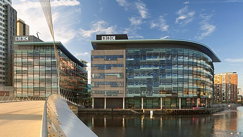 BBC Manchester at the MediaCityUK development, Salford Quays, Salford, Manchester, England, United Kingdom, Europe