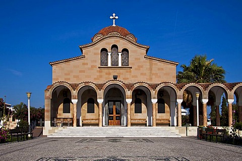 Church of St. Nektarios, Faliraki, Rhodes, Greece, Europe