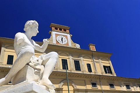 Sculpture in front of the Palazzo del Giardino Ducale, Parma, Emilia-Romagna, Italy, Europe