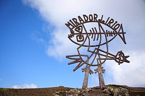 Sculpture, Mirador del Rio, Lanzarote, Canary Islands, Spain, Europe