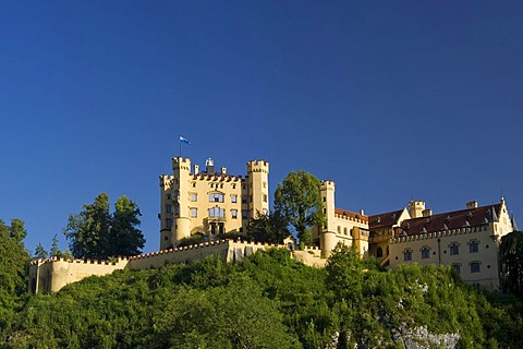 Hohenschwangau Castle near Fuessen, Allgaeu region, Bavaria, Germany, Europe