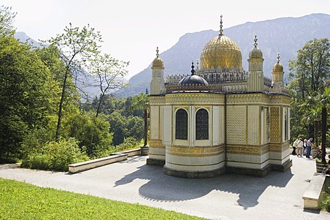 Moorish kiosk at Schloss Linderhof Castle near Oberammergau, Allgaeu, Bavaria, Germany, Europe