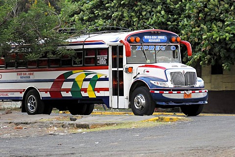 Express bus from Rivas-Managua, near Rivas, Nicaragua, Central America