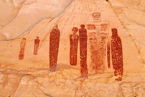 Native American Indian rock art Horseshoe Canyon, Canyonlands National Park, Utah, USA, North America