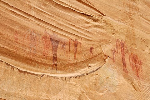 Native American, Indian rock art at Buckhorn Draw Petroglyphs, San Rafael Swell, Utah, USA, North America