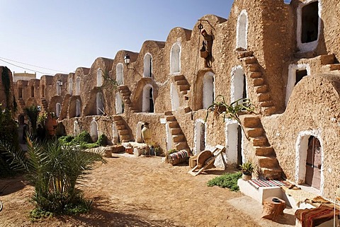 Ksar Berber village with ghofas, storerooms, open-air museum in Medenine, Tunisia, Maghreb region, North Africa, Africa