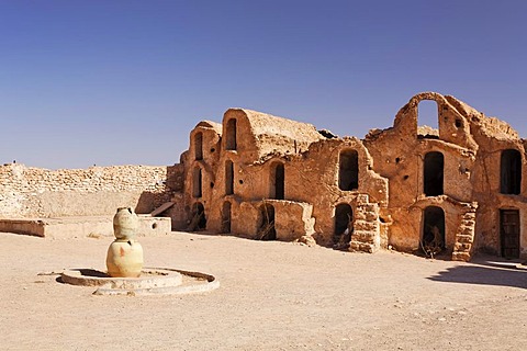 Ksar Berber village with ghofas, storerooms, open-air museum in Medenine, Tunisia, Maghreb region, North Africa, Africa