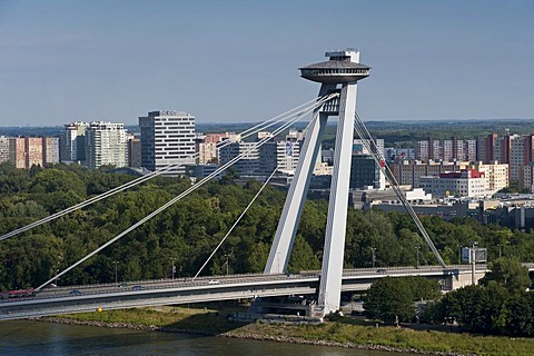 Novy Most bridge, Bratislava, Slovakia, Europe, PublicGround