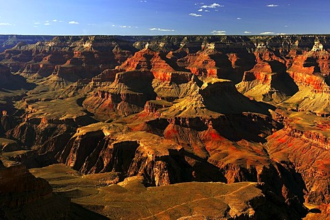 Yavapai Point in the evening light, Grand Canyon South Rim, Arizona, USA