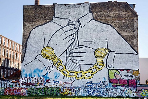 Graffiti by Blu in Cuvrystrasse, Berlin, Germany, Europe