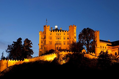 Schloss Hohenschwangau Castle, Allgaeu, Bavaria, Germany, Europe