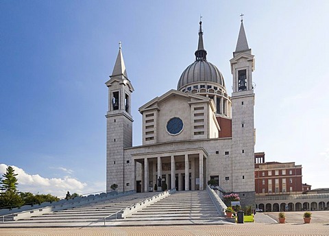 Colle Don Bosco, Don Bosco pilgrimage centre, pilgrimage church, Castelnuovo Don Bosco, Monferrato, Piedmont, Italy, Europe