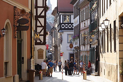 Obere Sandstrasse, a street in Bamberg, Upper Franconia, Franconia, Bavaria, Germany, Europe, PublicGround