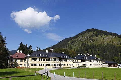 Neues Bad, educational centre of the Hanns-Seidel-Stiftung, Wildbad Kreuth, Tegernsee Valley, Upper Bavaria, Bavaria, Germany, Europe, PublicGround