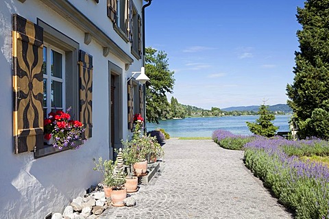 Werd Monastery on Werd Island, Stein am Rhein, Switzerland, Europe, PublicGround