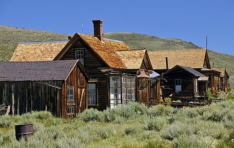 Donnelly and Seiler Houses, ghost town of Bodie, a former gold mining town, Bodie State Historic Park, California, United States of America, USA