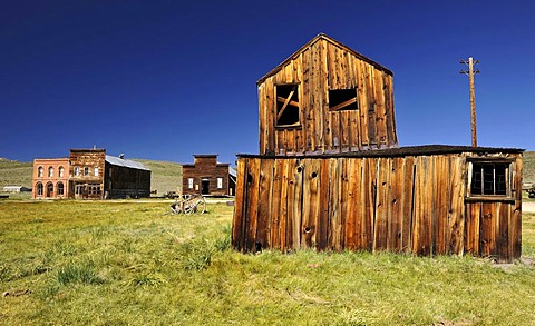 Post Office, Miner's Union Hall, home of the miners union, former hotel, ghost town of Bodie, a former gold mining town, Bodie State Historic Park, California, United States of America, USA